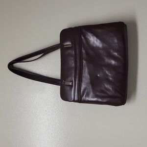 Vintage Culrelli Canada Leather bag in burgundy color